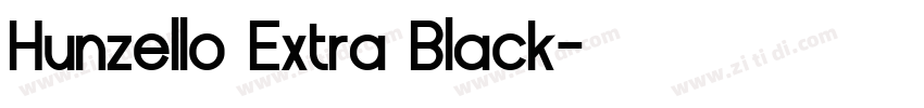 Hunzello Extra Black字体转换